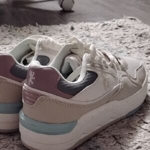 Women's Cream and Pink Sneakers